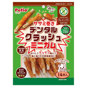 Petio Petio 狗零食 無穀物潔齒低脂 香脆雞柳肉牛皮卷 迷你 14條裝 正面圖
