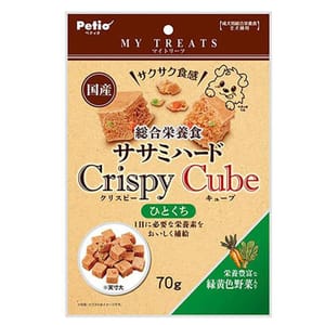 Petio Petio 狗零食 綜合營養 日本產雞柳肉&野菜鬆脆粒粒 70g 70g 正面圖