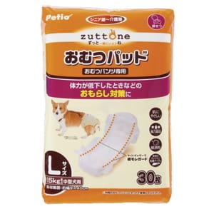 Petio Petio zuttone 高齡犬護理專用黏貼式尿片 L   正面圖