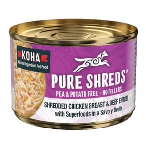 KOHA KOHA 狗罐頭 雞胸肉絲及牛肉 156g 156g  正面圖