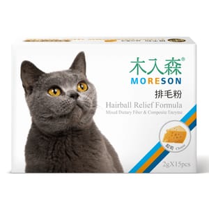 木入森MORESON 木入森MORESON 貓咪保健品 排毛粉 芝士風味 2g x 15包 2g  正面圖