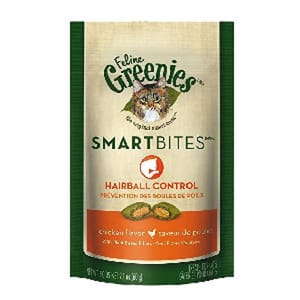 美國Greenies 美國Greenies Smart Bites 貓咪夾心餅 去毛球雞肉味 60g 60g 正面圖