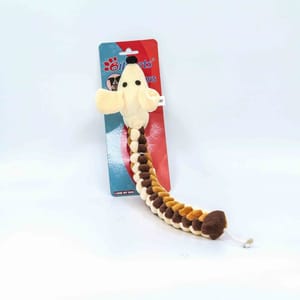 Billipets Billipets 狗玩具 三色編織長圓身狗 淺啡 正面圖