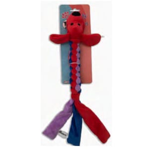 Billipets Billipets 狗玩具 三色編織長圓身狗 紅色 40cm 正面圖
