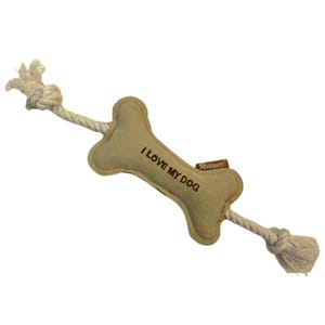 Billipets Billipets 狗玩具 真⽪系列 骨頭 15cm 正面圖