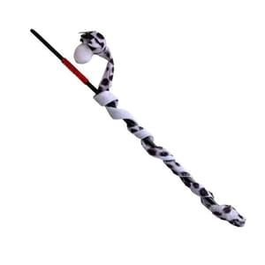 Billipets Billipets 逗貓棒 超⻑⽑絨動物頭系列 黑白牛 70cm   正面圖