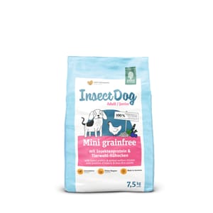 Green Green Petfood Insect Dog 狗糧 無穀物狗糧 蟲製防敏小型及幼犬配方 7.5kg 5kg 正面圖