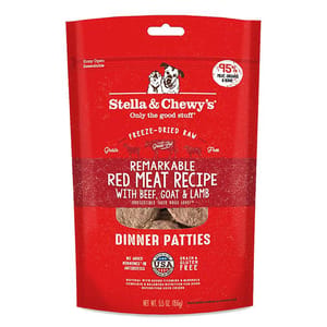 Stella & Chewy's Stella & Chewy's 狗糧 凍乾生肉主糧 非凡紅肉 牛肉山羊及羊肉配方 5.5oz 5oz  正面圖