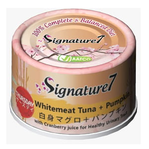 Signature7 Signature7 貓罐頭 無穀主食罐 白肉吞拿魚+南瓜 70g 70g  正面圖