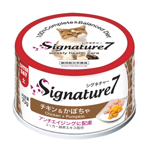 Signature7 Signature7 貓罐頭 無穀主食罐 雞肉+南瓜 70g 70g 正面圖