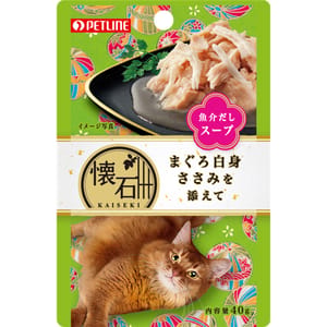 日本Petline 日本Petline 懷石料理 貓餐包 水分補給 金槍魚+雞肉 40g 40g  正面圖