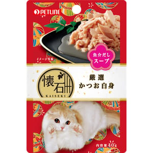 日本Petline 日本Petline 懷石料理 貓餐包 水分補給 鰹魚 40g 40g 正面圖