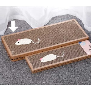 HelloDOG HelloDOG 玩具嚴選 瓦楞紙貓抓板 長方形魚骨邊緣 大號 正面圖