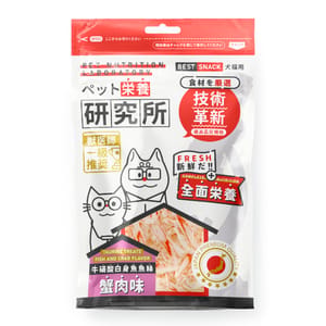 Pet Pet Lab 栄養研究所 國產牛磺酸白身魚魚絲蟹味小食 45g 45g 貓用 正面圖