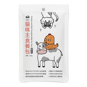 喵皇奴 喵皇奴 貓罐頭 主食餐包 雞肉+牛肉 320g 320g 正面圖