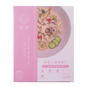 伴拌日嚐 伴拌日嚐 狗狗鮮食包 鯖香火雞燴薏仁 火雞肉+鯖魚 150g 150g  正面圖