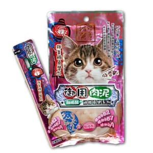 貓主子 貓主子 御用保健泥條 離胺酸 鮪魚+蟹 16x4條   正面圖