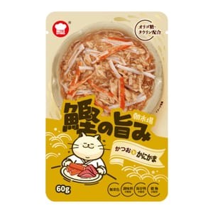 日本HELL'S 日本HELL'S KITCHEN 朝市場 鰹旨味 貓濕糧 蟹柳 60g 60g 正面圖