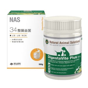 Natural Natural Animal Solutions 34 整腸益菌 100g 100g  正面圖