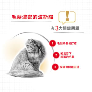 Royal Canin Royal Canin 貓糧 法國皇家貓糧 純種系列 波斯成貓專屬配方 PS30 10kg 10kg 背面圖