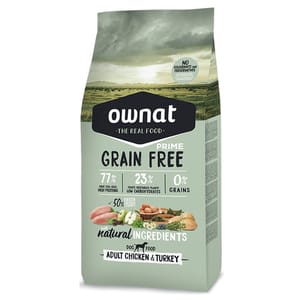 ownat ownat 狗糧 成年犬糧 放牧雞肉與火雞 大顆粒 3kg 3kg  正面圖