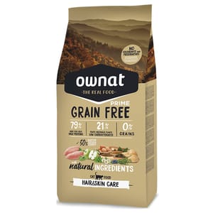 ownat ownat 全齡貓糧 放牧雞⾁與火雞 ⽪⽑靚 3kg 3kg 正面圖
