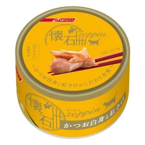 日清 日清 貓罐頭 懷石絕品 白肉吞拿魚+三文魚 80g 80g  正面圖