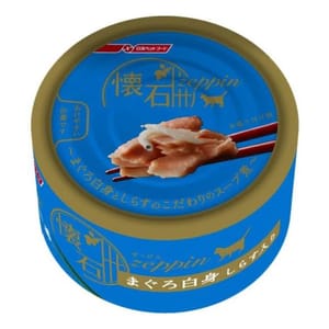日清 日清 貓罐頭 懷石絕品 白肉吞拿魚+白飯魚 80g 80g 正面圖