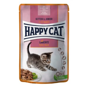 Happy Happy Cat 貓濕糧 初生及幼貓配方 鴨肉 85g 85g  正面圖