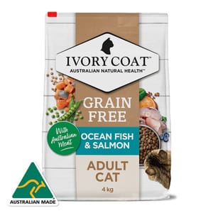 Ivory Ivory Coat 貓糧 深海魚和三文魚成貓配方 4kg 4kg  正面圖