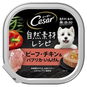 Cesar西莎 Cesar西莎 鋁罐狗罐頭 自然素材 澳洲牛肉與蔬菜 85g 85g 正面圖