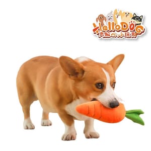 HelloDOG HelloDOG 玩具嚴選 胡蘿蔔耐咬磨牙發聲狗1件 正面圖