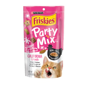 Friskies喜躍 Friskies喜躍 Party Mix Crunch 貓零食 貓脆餅 雞肉+火雞+煙肉 6oz 6oz 正面圖