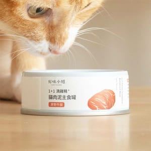 好味小姐 好味小姐 1+1滴雞精貓肉泥主食罐 原野牛腿 80g 80g 正面圖