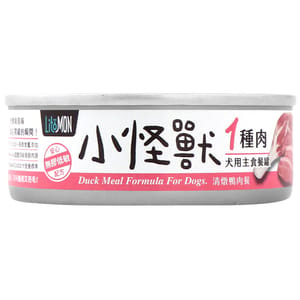 怪獸部落 怪獸部落 1&2種肉狗主食罐 純鴨肉 82g 82g 正面圖
