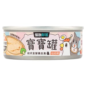 怪獸部落 怪獸部落 寶寶罐 狗罐頭 幼犬全營養主食罐 咕咕雞 82g 82g  正面圖