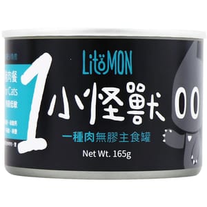 怪獸部落 怪獸部落 1種肉貓主食罐 純豬肉 165g 165g  正面圖