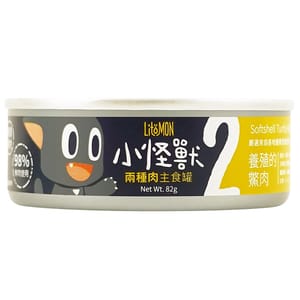 怪獸部落 怪獸部落 2種肉貓主食罐 養殖鱉肉 82g 82g 正面圖