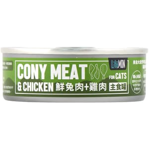 怪獸部落 怪獸部落 野味貓主食罐 兔肉雞肉 82g 82g  正面圖