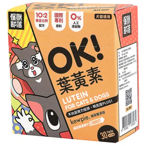 怪獸部落 怪獸部落 益生菌 貓狗保健品 OK!葉黃素 1.5g x 30包 5g  正面圖