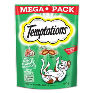 Temptations Temptations 貓零食 海鮮百匯口味 160g 160g 正面圖