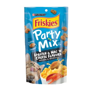 Friskies喜躍 Friskies喜躍 Party Mix Crunch 貓零食 貓脆餅 龍蝦+芝士通粉 6oz 6oz 正面圖