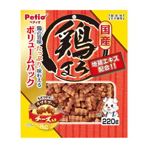 Petio Petio 狗零食 日本產濃郁蒸雞肉+芝士波浪條 220g 220g 正面圖