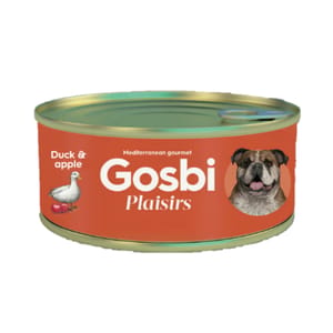 Gosbi Gosbi Plaisirs 無穀物狗罐頭 鴨肉+蘋果 185g 185g  正面圖