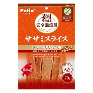 Petio Petio 狗零食 日本產無添加 日本產風乾純雞柳肉片 70g 70g  正面圖