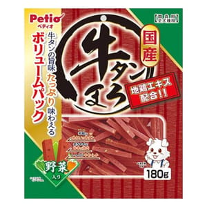 Petio Petio 狗零食 日本產濃郁蒸牛舌條 高纖蔬菜 180g 180g 正面圖