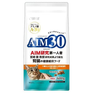 SUNRISE SUNRISE AIM30 貓糧 日本腎臟保健貓乾糧 11 歲或以上室內絕育貓 魚味 600g 600g 正面圖