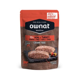 ownat ownat 貓濕糧 放牧小牛肉與火雞 85g 85g 正面圖