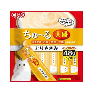 CIAO CIAO 肉泥 貓零食 大盛 雞肉味 48g 7本入 48g  正面圖