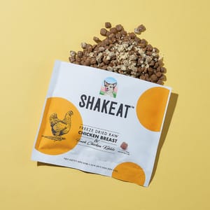 Shakeat Shakeat 狗糧 凍乾脫水混合狗糧 雞胸肉 80g 試食裝 80g 正面圖